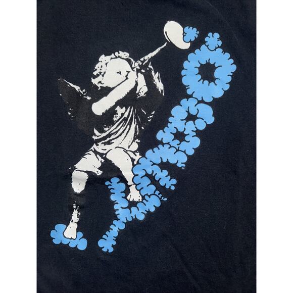 Vintage Obey Angel Graphic T-Shirt Black Large 20x26 Streetwear Shepard Fairey - Picture 2 of 5